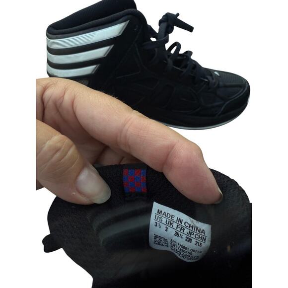 Adidas Crazy Shadow J Black Size 3.5 High Top Shoes - Picture 8 of 8